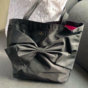Kate Spade Black Tote with Bow Accent